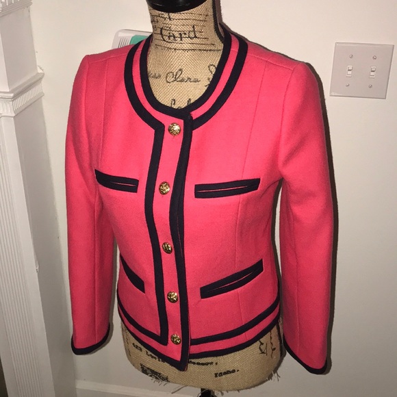 J. Crew wool fuchsia blazer - Picture 1 of 4